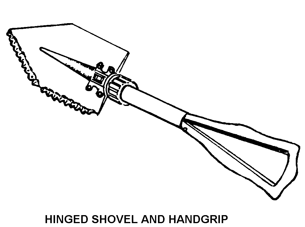 HINGED SHOVEL AND HANDGRIP style nsn 5120-01-476-7556