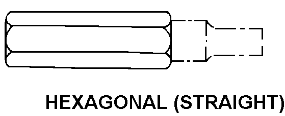 HEXAGONAL STRAIGHT style nsn 5130-00-287-3617