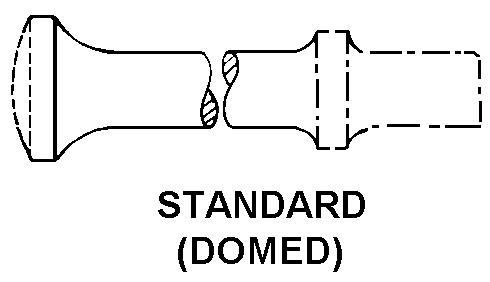 STANDARD DOMED style nsn 5130-01-535-7133
