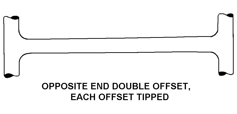 OPPOSITE END DOUBLE OFFSET, EACH OFFSET  TIPPED style nsn 5120-00-180-0802