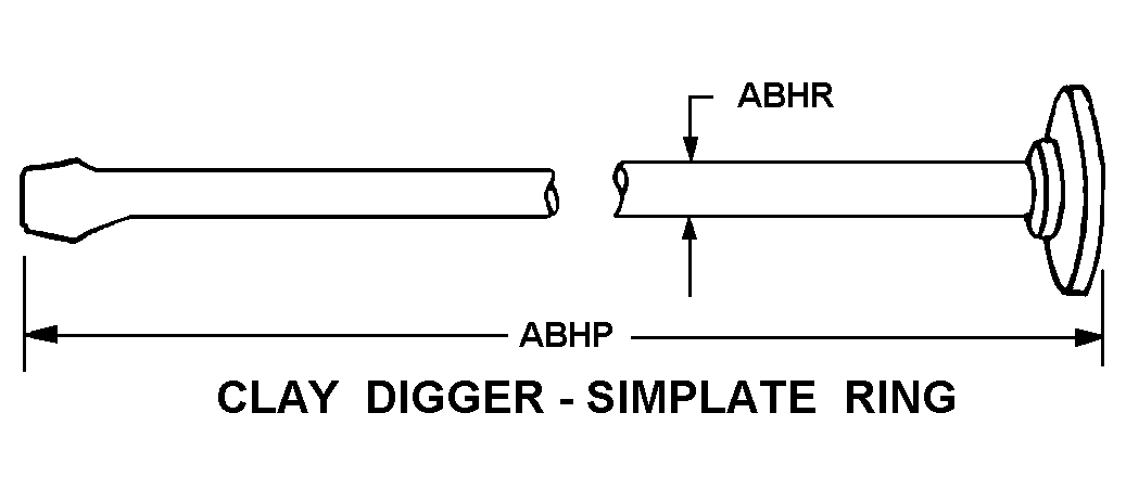 CLAY DIGGER - SIMPLATE RING style nsn 5120-00-237-8256