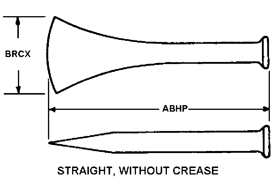 STRAIGHT, WITHOUT CREASE style nsn 5120-00-222-3242