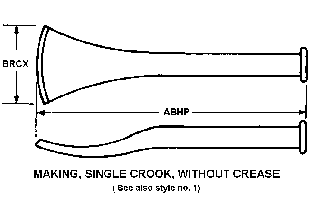 MAKING, SINGLE CROOK, WITHOUT CREASE style nsn 5120-00-222-3248