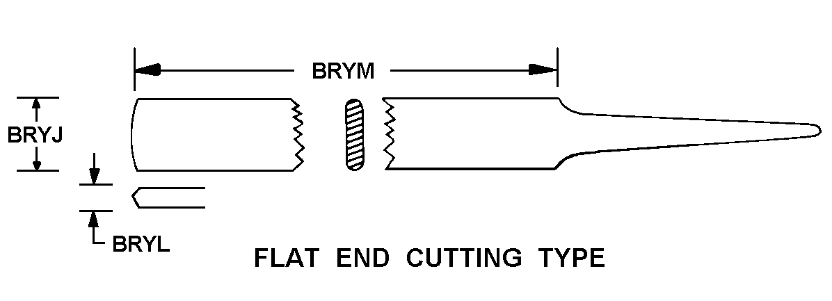 FLAT END CUTTING TYPE style nsn 5110-00-240-7666