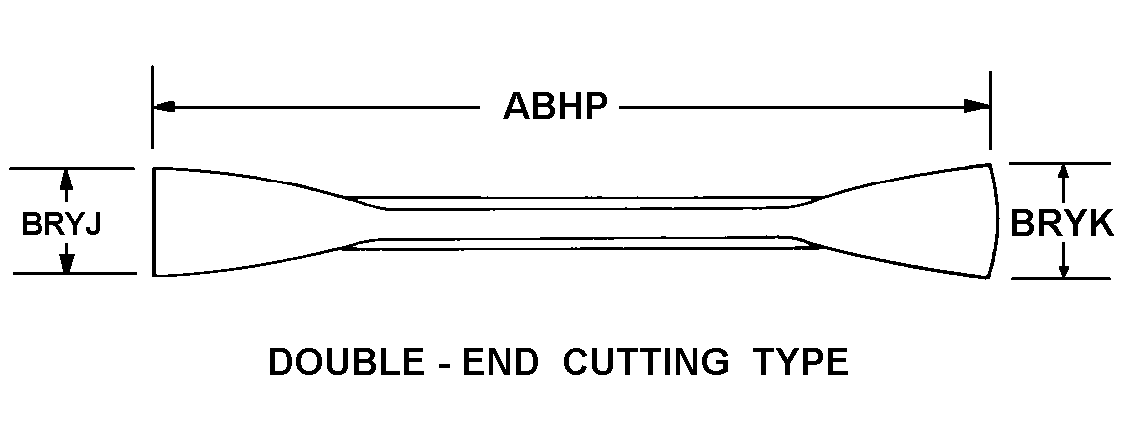 DOUBLE-END CUTTING TYPE style nsn 5110-00-237-8702