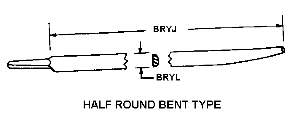 HALF ROUND BENT TYPE style nsn 5110-00-247-1558