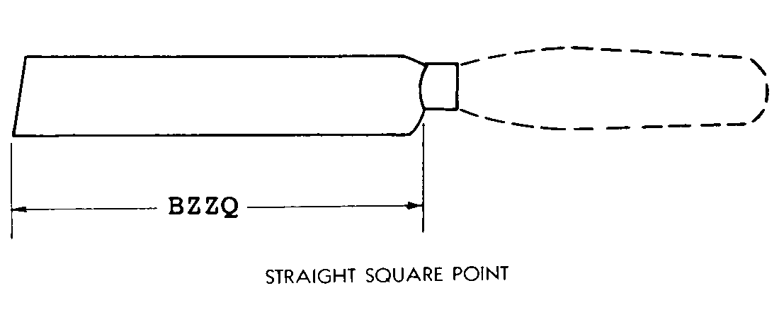 STRAIGHT SQUARE POINT style nsn 5110-00-595-8403