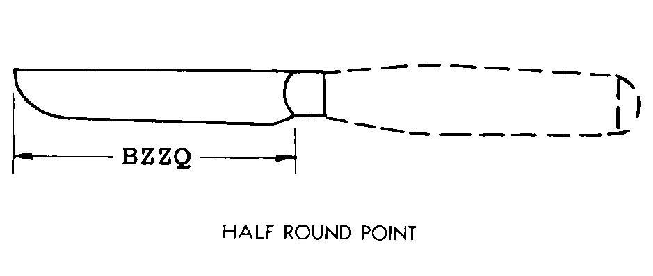 HALF ROUND POINT style nsn 5110-00-204-1566