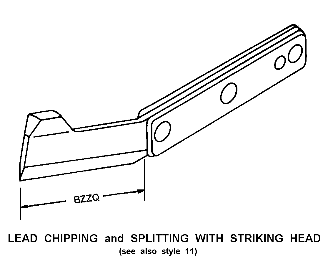 LEAD CHIPPING AND SPLITTING WITH STRIKING HEAD style nsn 5110-00-596-1093