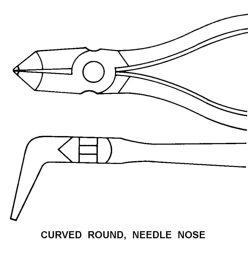 CURVED ROUND, NEEDLE NOSE style nsn 5120-01-429-8143
