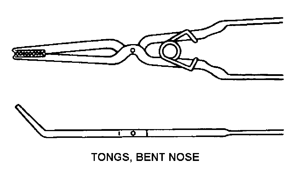 TONGS, BENT NOSE style nsn 5120-00-184-9393