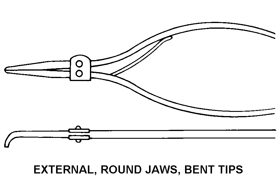 EXTERNAL, ROUND JAWS, BENT TIPS style nsn 5120-00-828-5391