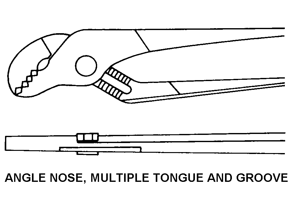 ANGLE NOSE, MULTIPLE TONGUE AND GROOVE style nsn 5120-01-430-1357