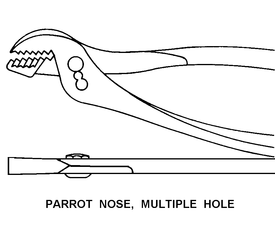 PARROT NOSE, MULTIPLE HOLE style nsn 5120-01-150-9905