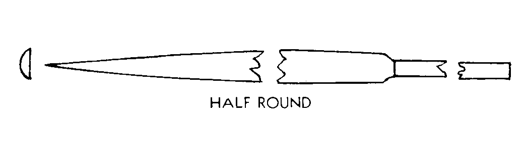 HALF ROUND style nsn 5110-00-156-0231