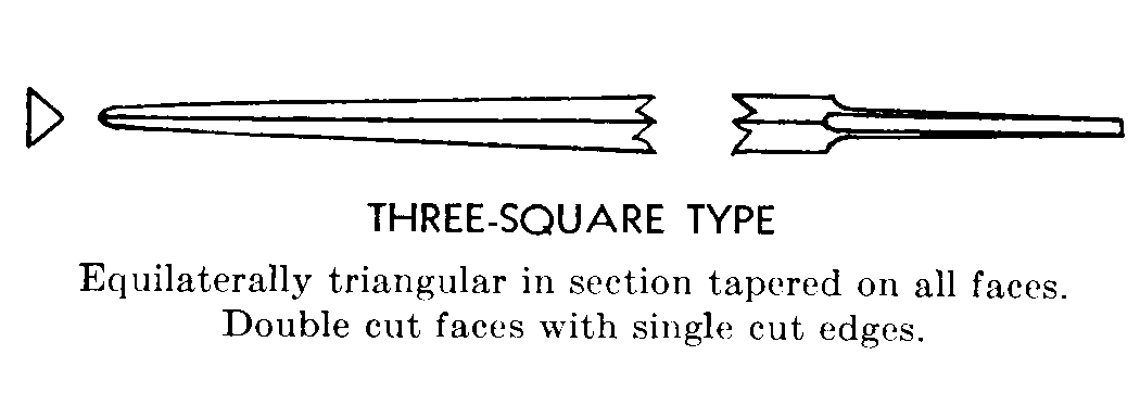 THREE-SQUARE TYPE style nsn 5110-00-156-0198