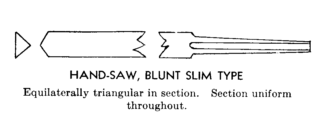 HAND-SAW, BLUNT SLIM TYPE style nsn 5110-00-203-6893