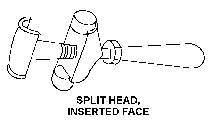 SPLIT HEAD, INSERTED FACE style nsn 5120-00-241-3583