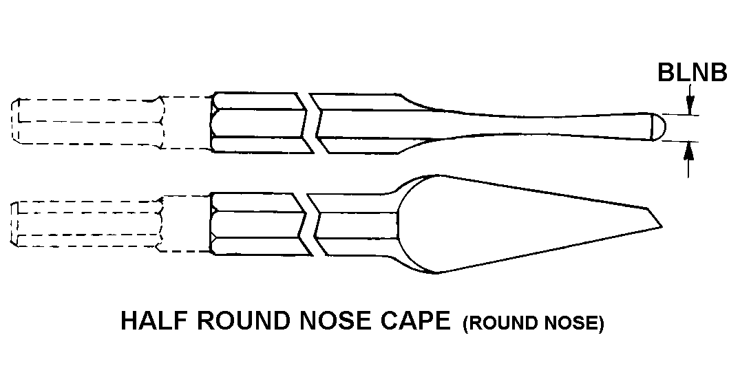 HALF ROUND NOSE CAPE style nsn 5130-00-230-2310