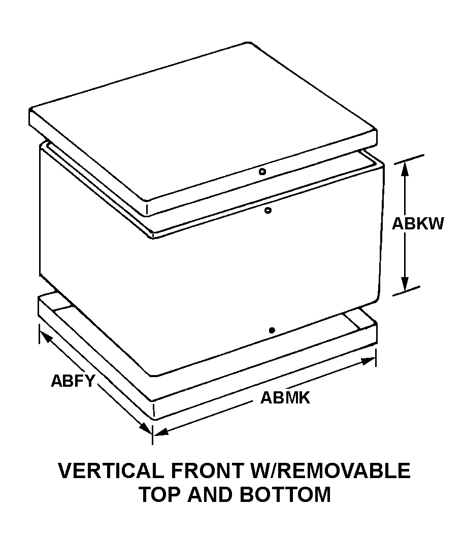 VERTICAL FRONT W/REMOVABLE TOP AND BOTTOM style nsn 5975-01-281-0172