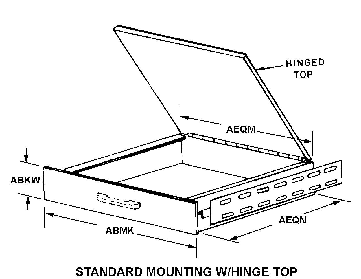 STANDARD MOUNTING W/HINGE TOP style nsn 5975-01-337-5541