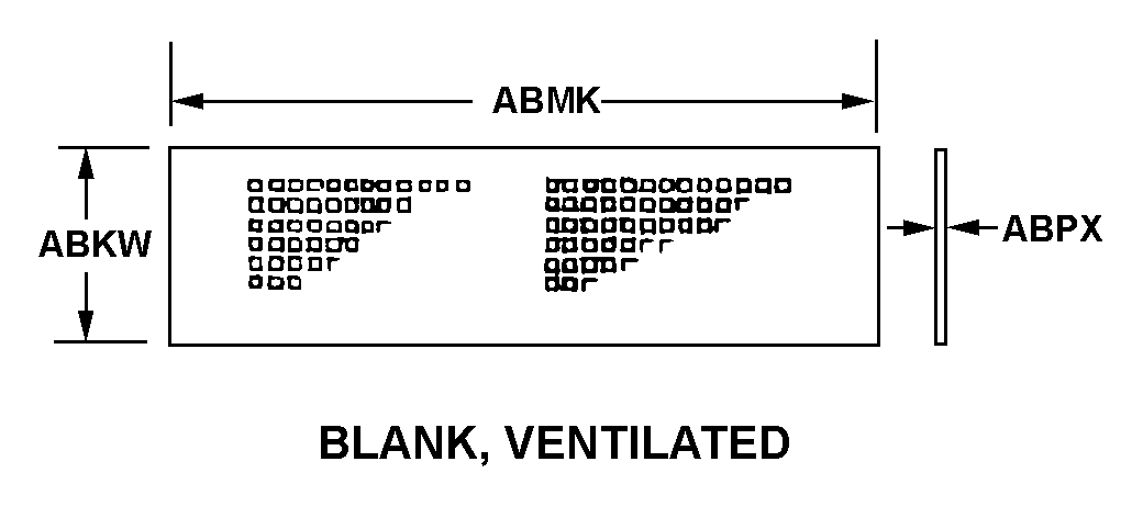 BLANK, VENTILATED style nsn 5975-01-305-0832
