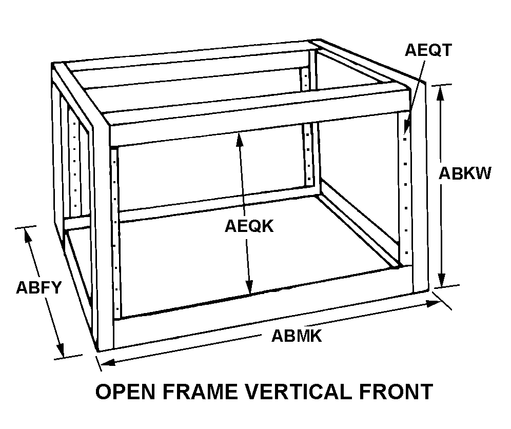 OPEN FRAME VERTICAL FRONT style nsn 5975-01-329-1242