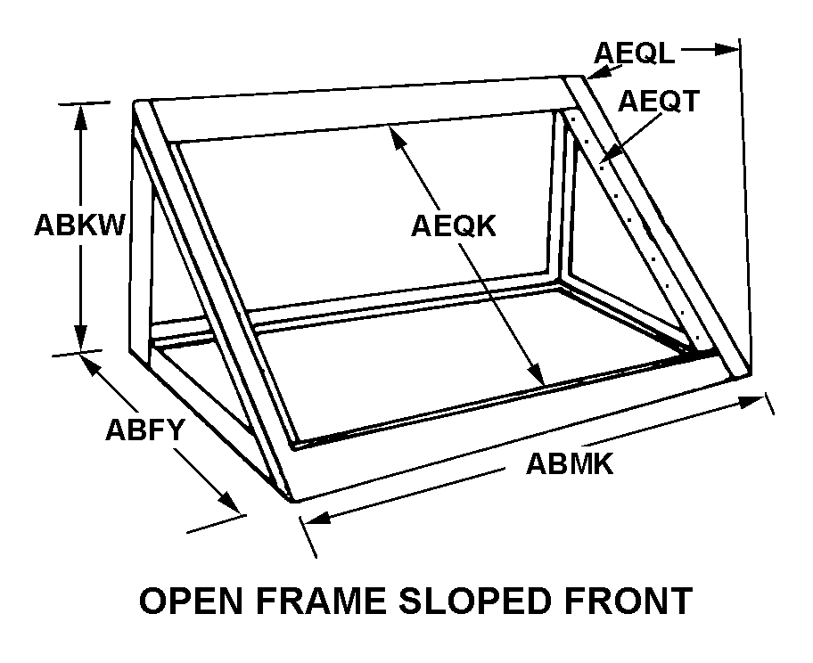 OPEN FRAME SLOPED FRONT style nsn 5975-01-294-6190