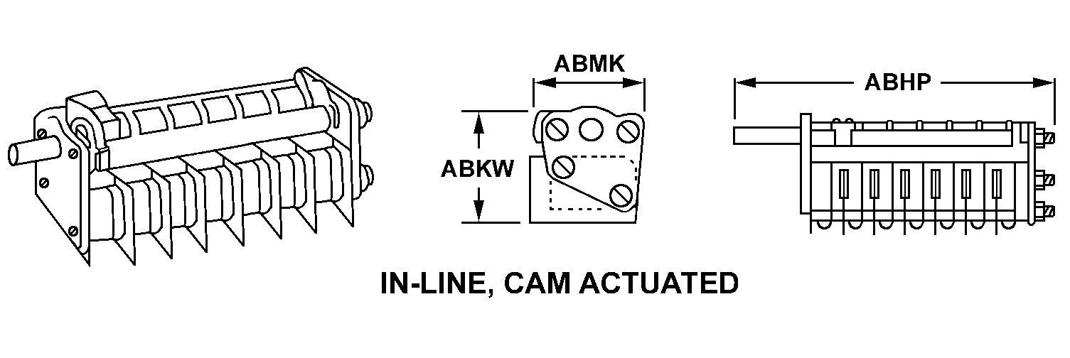 IN-LINE, CAM ACTUATED style nsn 5930-01-335-3026