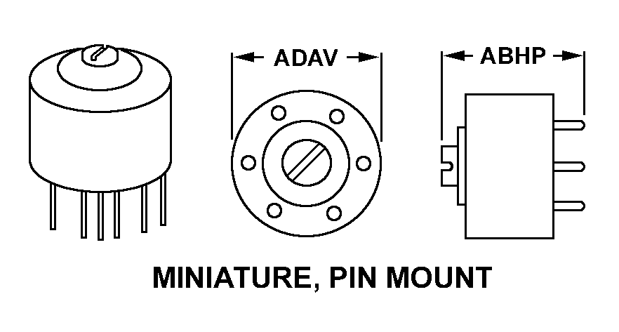 MINIATURE, PIN MOUNT style nsn 5930-01-065-0769