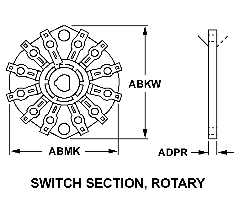 SWITCH SECTION, ROTARY style nsn 5930-01-139-3895