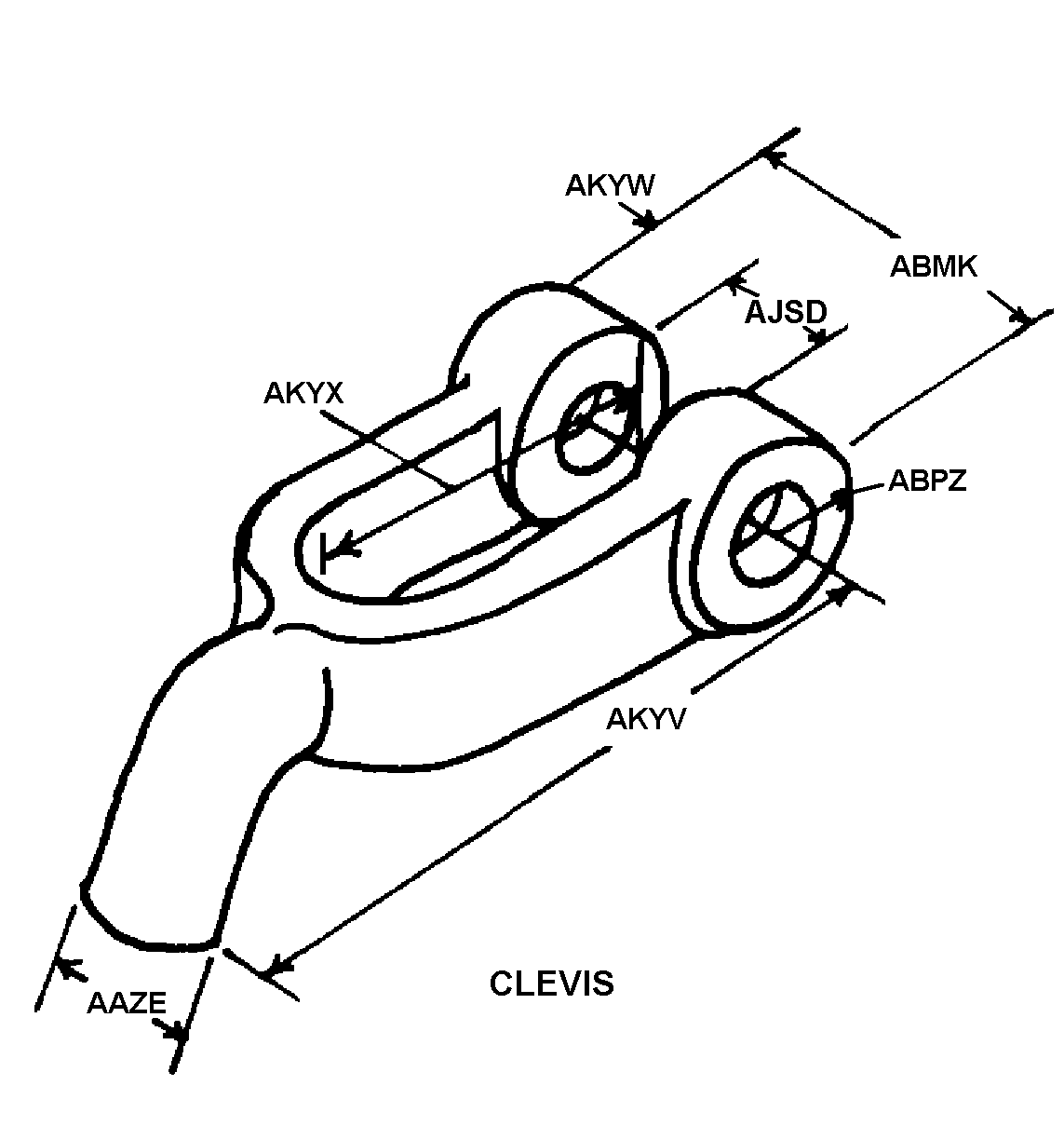 CLEVIS style nsn 5340-00-163-4223