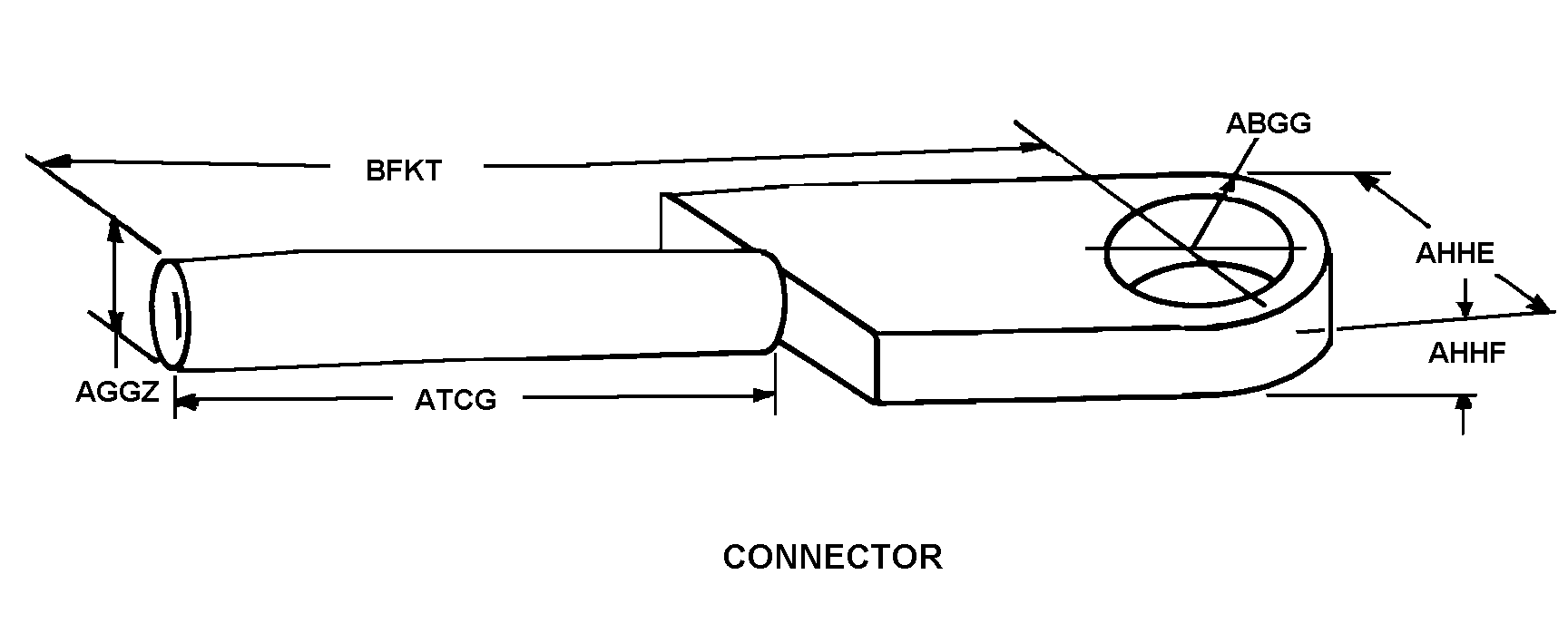 CONNECTOR style nsn 5340-00-168-2714