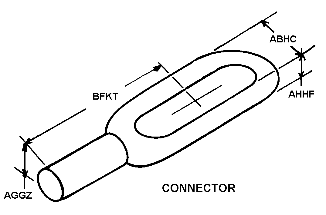 CONNECTOR style nsn 5340-00-300-5350