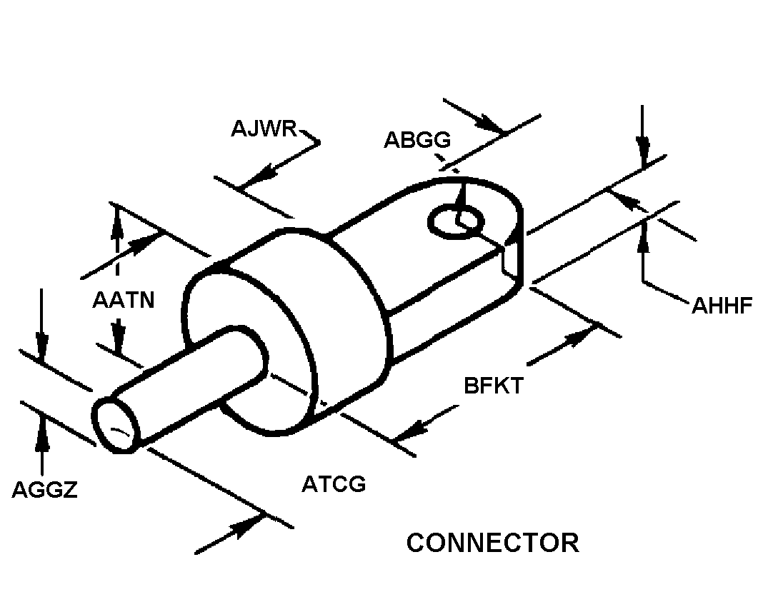 CONNECTOR style nsn 5340-00-947-2154