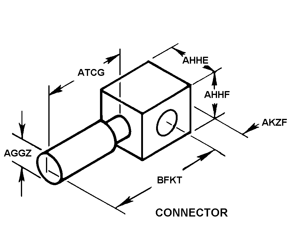 CONNECTOR style nsn 5340-00-164-5640