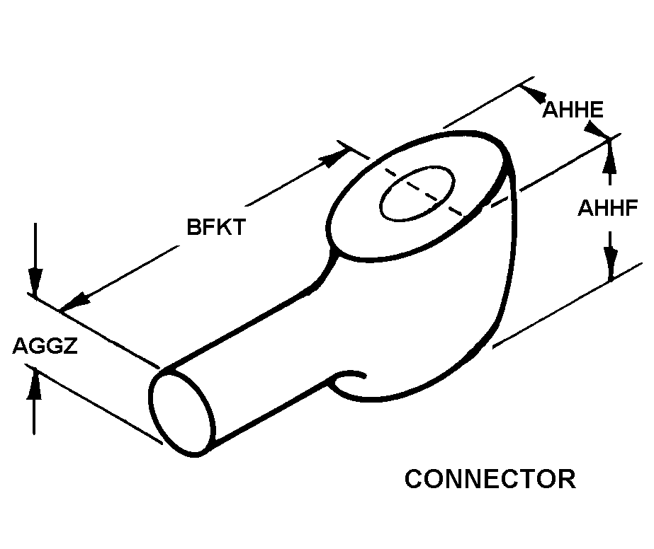 CONNECTOR style nsn 5340-01-381-3836
