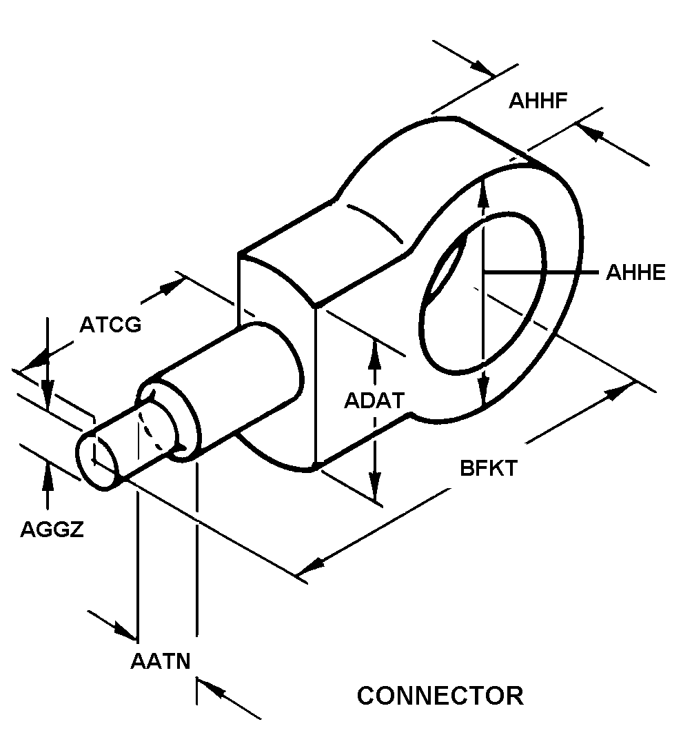 CONNECTOR style nsn 5340-00-536-7200