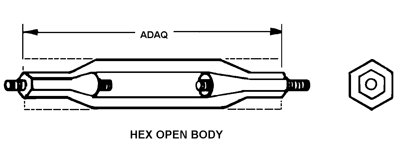 HEX OPEN BODY style nsn 5340-00-901-3858