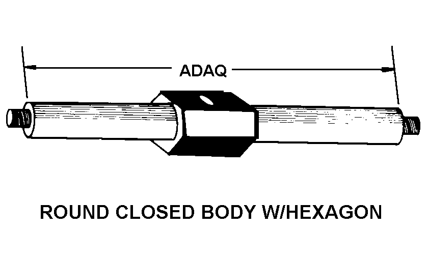 ROUND CLOSED BODY W/HEXAGON style nsn 5340-00-754-5040