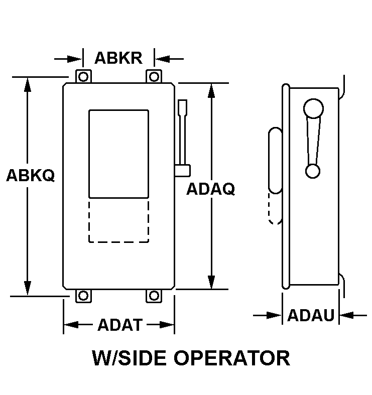 WITH SIDE OPERATOR style nsn 5930-01-191-9610