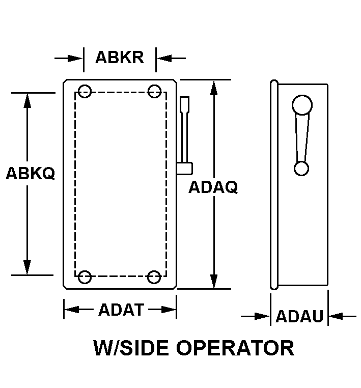 WITH SIDE OPERATOR style nsn 5930-01-191-9610