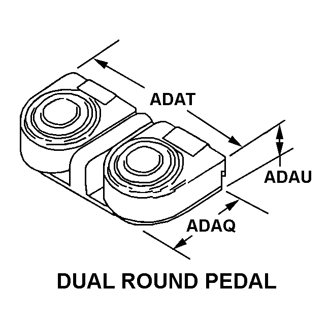 DUAL ROUND PEDAL style nsn 5930-00-678-5964