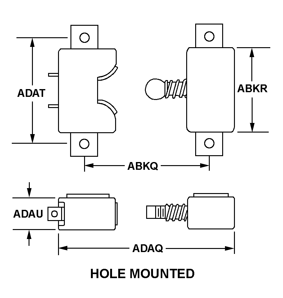 HOLE MOUNTED style nsn 5930-00-764-0636