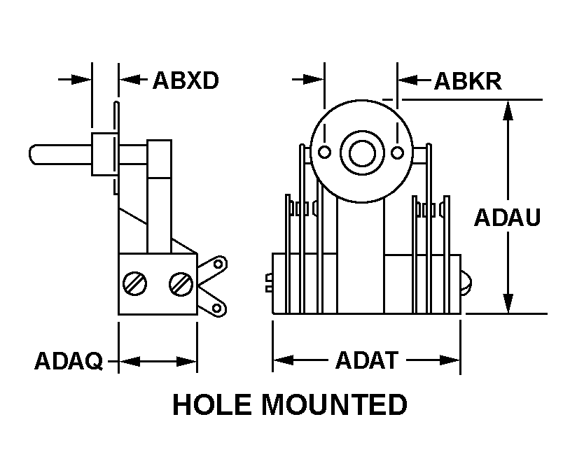 HOLE MOUNTED style nsn 5930-01-450-1297