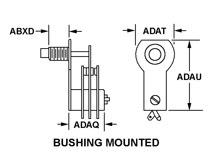 BUSHING MOUNTED style nsn 5930-01-618-2868