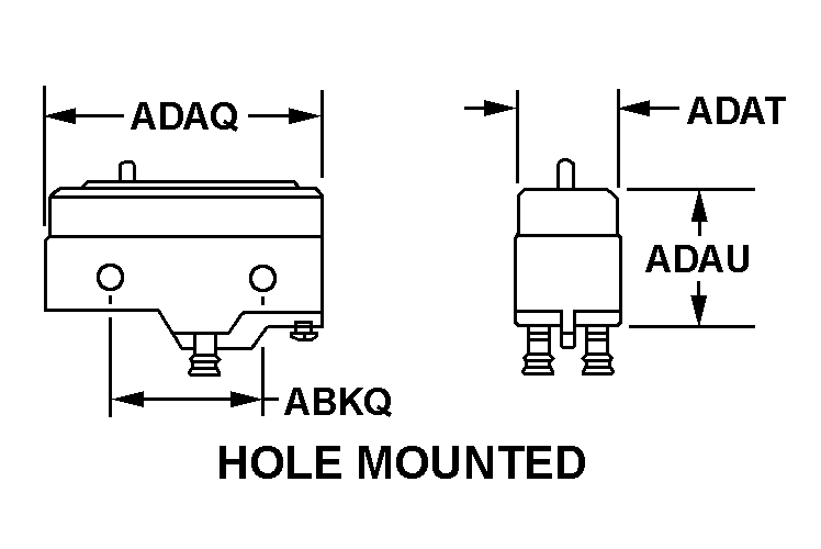 HOLE MOUNTED style nsn 5930-00-874-1785