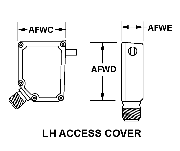 LH ACCESS COVER style nsn 5930-00-920-6734