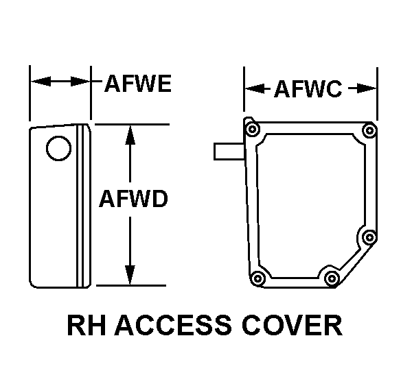 RH ACCESS COVER style nsn 5930-00-823-7747