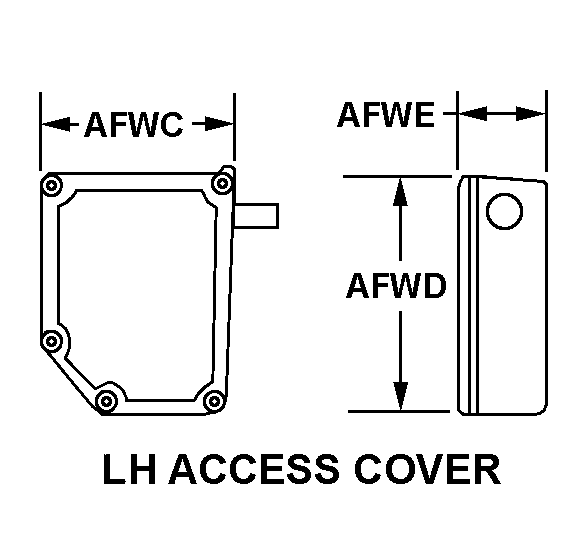LH ACCESS COVER style nsn 5930-00-513-0734